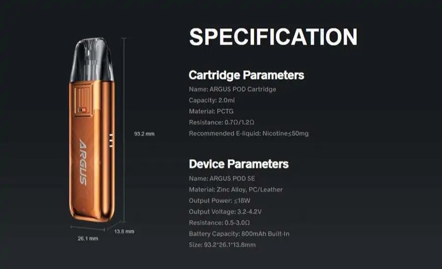 Voopoo Argus Pod SE Kit 16 voopoo argus pod se สเปกจัดเต็มให้ประสบการณ์ดีเยี่ยม