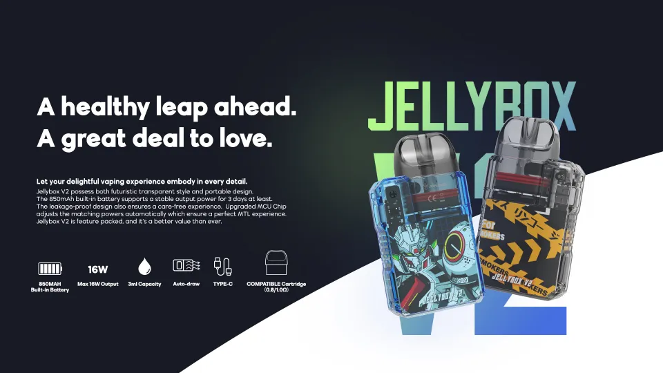 Rincoe Jellybox V2 Pod Kit 12 พอตไฟฟ้า Rincoe Jellybox V2 Pod Kit