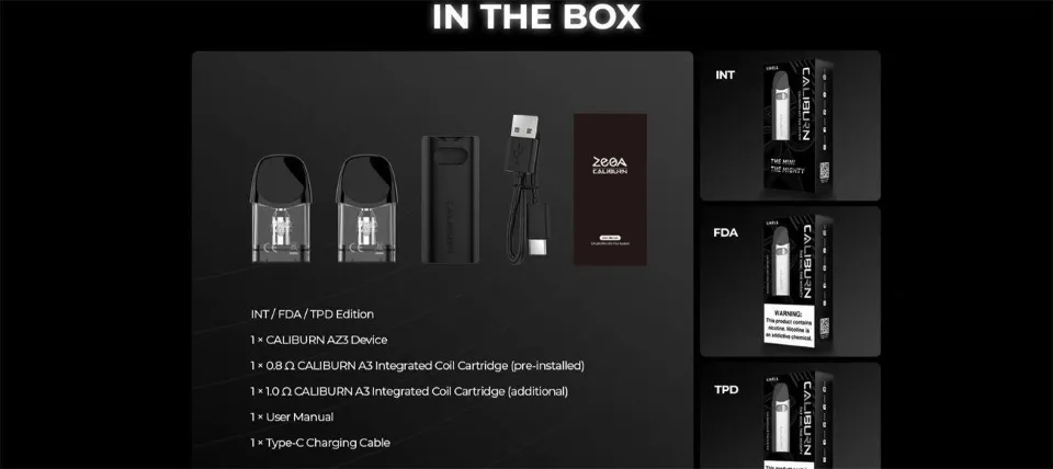 Uwell Caliburn AZ3 Kit 20 คาริเบริน az3 ในกล่องมีอะไรบ้าง