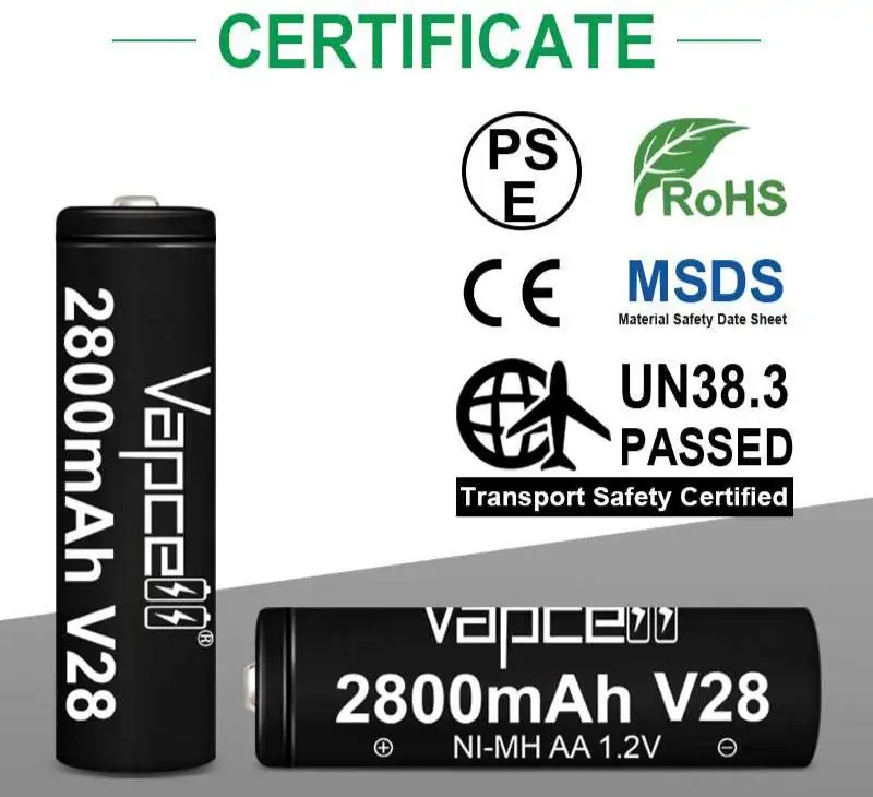 Vapcell V28 AA 2800mah 1.2V 7 ถ่านชาร์จ vapcell รุ่น v28 ที่มีทั้งข้อดีและข้อจำกัดต้องพิจารณา