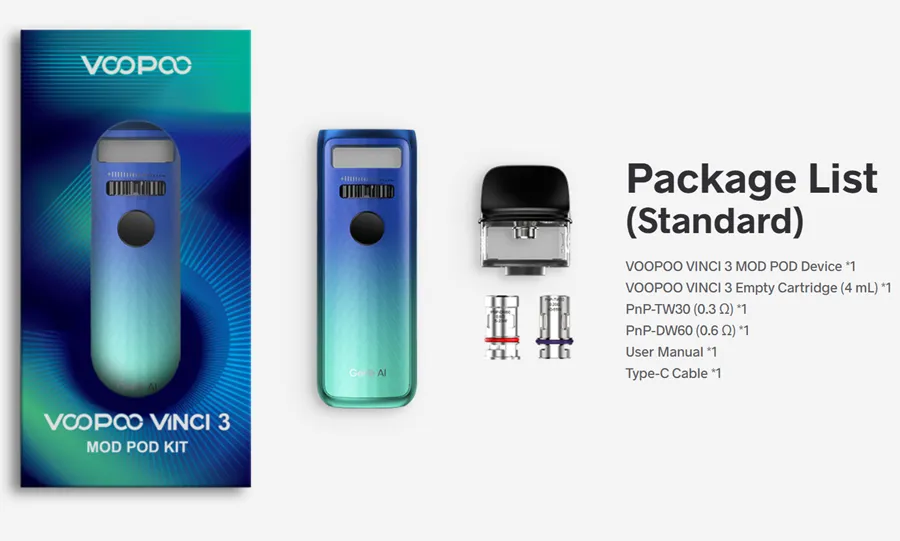 VOOPOO VINCI 3 Pod Kit 16 voopoo vinci 3