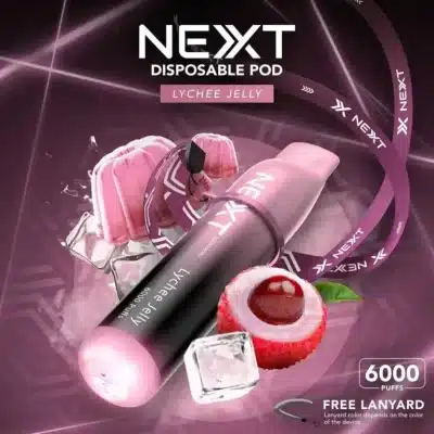 Next 6000 puffs กลิ่นใหม่ กลิ่นเยลลี่ลิ้นจี่