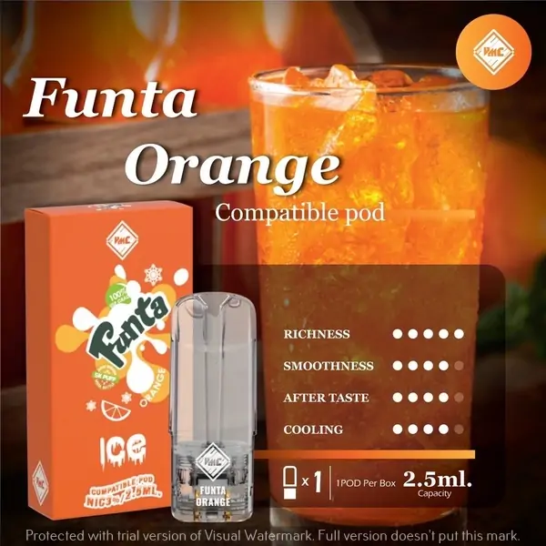 หัวพอต vcm 2.5 ml กลิ่นน้ำส้มแฟนต้า