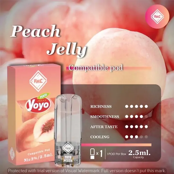 หัวvcm 2.5 ml กลิ่นเยลลี่รสพีช