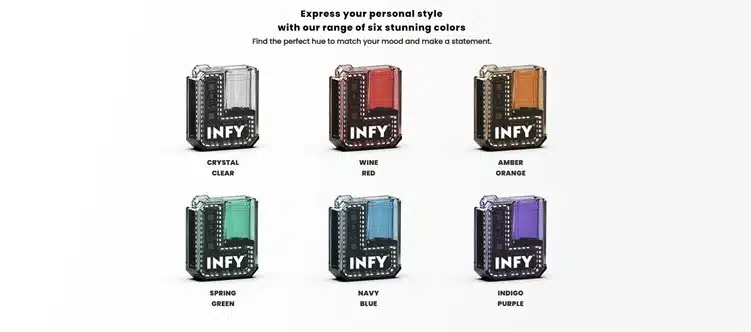 infy cube box ตัวเครื่องพลาสติกโปร่งใส โดดเด่นด้วยไฟ LED