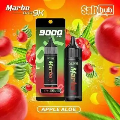 พอตใช้แล้วทิ้ง marbo 9000 กลิ่นแอปเปิ้ลผสมว่างหางจระเข้