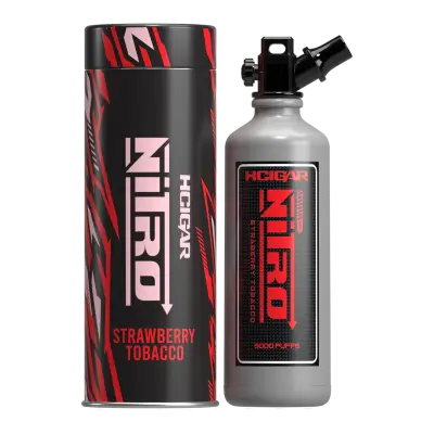 พอตใช้แล้วทิ้ง hcigar nitro 9000 puffs กลิ่นยาสูบสตรอว์เบอร์รี่