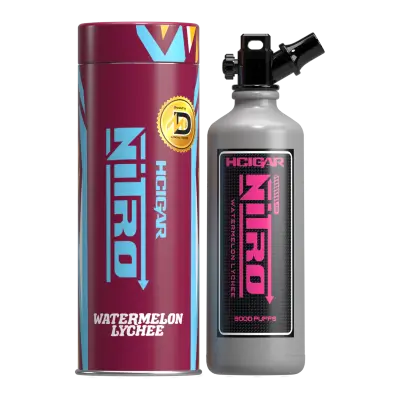 พอตใช้แล้วทิ้ง hcigar nitro 9000 puffs กลิ่นแตงโมลิ้นจี่