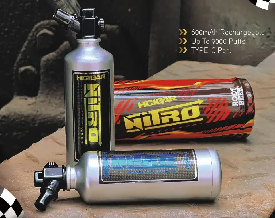 Hcigar Nitro 9000 Puffs 60 hcigar nitro 9000 ใช้งานง่าย ไม่กี่ขั้นตอน