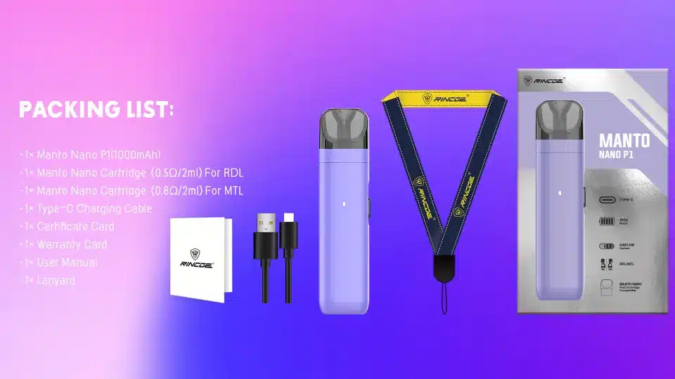 Rincoe Manto Nano P1 Kit 23 manto nano p1 ราคาถูกในกล่องมีอะไร