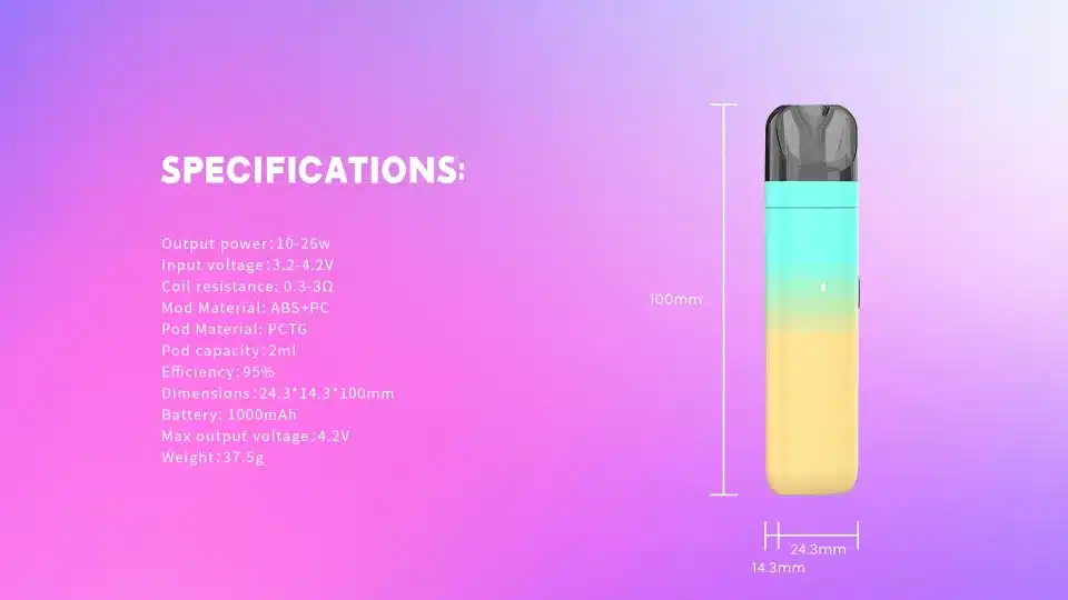 Rincoe Manto Nano P1 Kit 22 สเปกของพอตไฟฟ้า manto nano p1